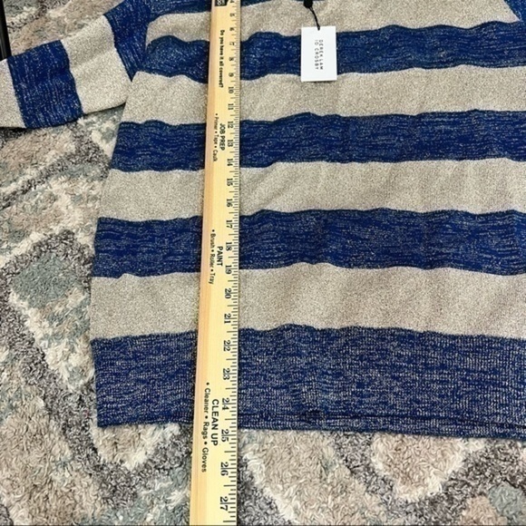 Derek Lam 10 Crosby metallic blue and gold stripe sweater size small - Picture 7 of 11